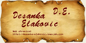 Desanka Elaković vizit kartica